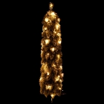 Albero di Natale Artificiale con 45 LED e Neve Floccata 90 cm