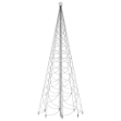 Albero di Natale con Palo in Metallo 500 LED Bianco Caldo 5 m