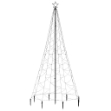 Albero di Natale con Palo in Metallo 500 LED Multicolore 3 m
