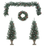 Set Decorazioni di Natale per Porte 4 pz in PVC