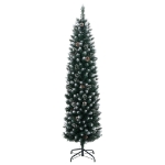 Albero di Natale Artificiale Sottile con 150 LED 150 cm