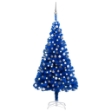 Albero di Natale Preilluminato con Palline Blu 120 cm PVC