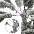 Albero Natale Artificiale Incernierato con Neve Fioccata 240 cm