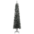 Albero di Natale Artificiale Sottile con Base Verde 210 cm PVC