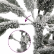 Albero Natale Artificiale Incernierato con Neve Fioccata 180 cm