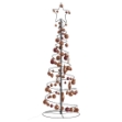 Cono Luminoso Albero Natale Palline 100 LED Bianco Caldo 150 cm