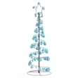 Cono Luminoso Albero Natale Palline 100 LED Bianco Caldo 150 cm