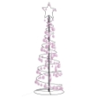 Cono Luminoso Albero Natale Palline 100 LED Bianco Caldo 150 cm