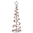 Cono Luminoso Albero Natale Palline 120 LED Bianco Caldo 180 cm