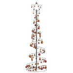 Cono Luminoso Albero Natale Palline 120 LED Bianco Caldo 180 cm