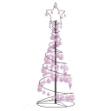 Cono Luminoso Albero Natale Palline 80 LED Bianco Caldo 120 cm