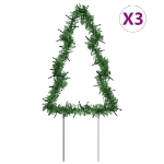Decorazioni Luminose Natalizie Picchetti 3pz Albero 50LED 30cm