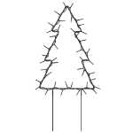 Decorazioni Luminose Natalizie Picchetti 3pz Albero 50LED 30cm