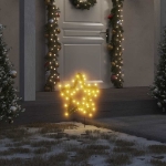 Decorazioni Luminose Natalizie Picchetti 3pz Stella 50LED 29cm