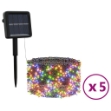 Luci Solari Fatate 5 pz 5x200 LED Bianco Freddo Interni Esterni