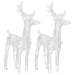 Renne di Natale 2 pz Blu 80 LED in Acrilico
