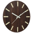 Orologio a Parete con Ore e Lancette Luminose Marrone Ø30 cm