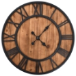 Orologio da Parete Vintage al Quarzo Legno e Metallo 60 cm XXL