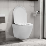 WC Sospeso con Design Senza Bordi in Ceramica Bianca