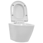 WC Sospeso con Design Senza Bordi in Ceramica Bianca