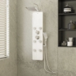Pannello Doccia in Vetro 25x47,5x130 cm Bianco