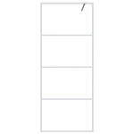 Parete Doccia Walk in Bianca 80x195 cm Vetro Trasparente ESG