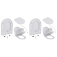 Copriwater a Chiusura Rallentata 2 pz Plastica Bianco