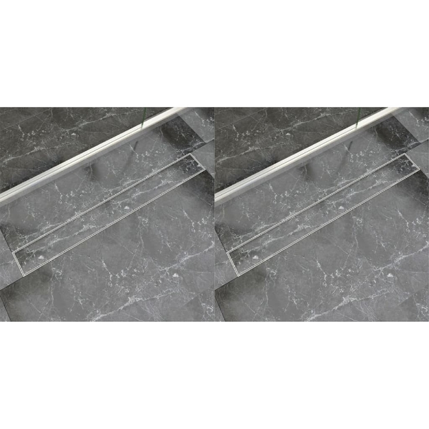 Scarico Doccia Lineare 2 pz 930x140 mm Acciaio Inossidabile