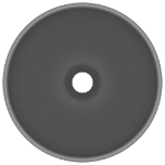 Lavandino Lusso Rotondo Grigio Scuro Opaco 32,5x14 cm Ceramica