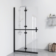 Parete per Doccia Walk-in Pieghevole in Vetro ESG 80x190 cm