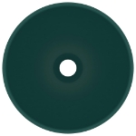 Lavandino Lusso Rotondo Verde Scuro Opaco 32,5x14 cm Ceramica