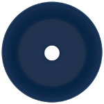 Lavandino Lusso Rotondo Blu Scuro Opaco 40x15 cm in Ceramica