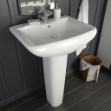 Lavandino a Colonna in Ceramica Bianca 580x470x200 mm