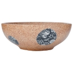 Lavabo da Appoggio Marrone e Blu Rotondo Φ41x14 cm Ceramica