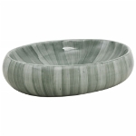 Lavabo da Appoggio Verde Ovale 59x40x15 cm Ceramica