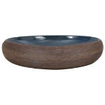 Lavabo da Appoggio Marrone e Blu Ovale 59x40x15 cm Ceramica