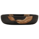 Lavabo da Appoggio Nero Ovale 59x40x14 cm Ceramica