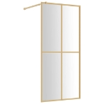 Parete per Doccia Walk-in Vetro Trasparente ESG 100x195 cm Oro