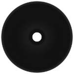 Lavandino Lusso Rotondo Nero Opaco 32,5x14 cm in Ceramica