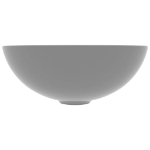 Lavandino da Bagno in Ceramica Grigio Chiaro Rotondo