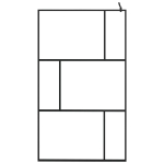 Parete per Doccia Walk-in in Vetro Temperato Nera 115x195 cm