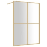 Parete per Doccia Walk-in Vetro Trasparente ESG 140x195 cm Oro