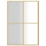 Parete per Doccia Walk-in Vetro Trasparente ESG 140x195 cm Oro