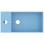 Lavandino con Troppopieno in Ceramica Azzurro