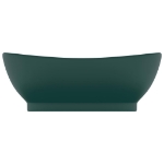 Lavabo Troppopieno Ovale Verde Scuro Opaco 58,5x39cm Ceramica
