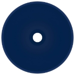 Lavandino Lusso Rotondo Blu Scuro Opaco 32,5x14 cm in Ceramica