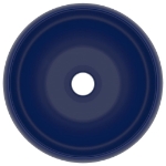 Lavandino Lusso Rotondo Blu Scuro Opaco 40x15 cm in Ceramica
