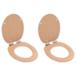 Copriwater 2 pz con Chiusura Ammortizzata in MDF Bamboo