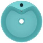 Lavandino con Troppopieno Verde Chiaro Opaco 36x13 cm Ceramica