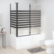Box Doccia a Strisce 120x68x130 cm in Vetro Temperato